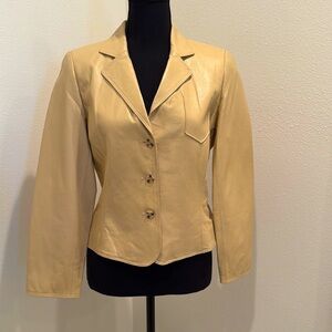ANNE KLEIN leather blazer